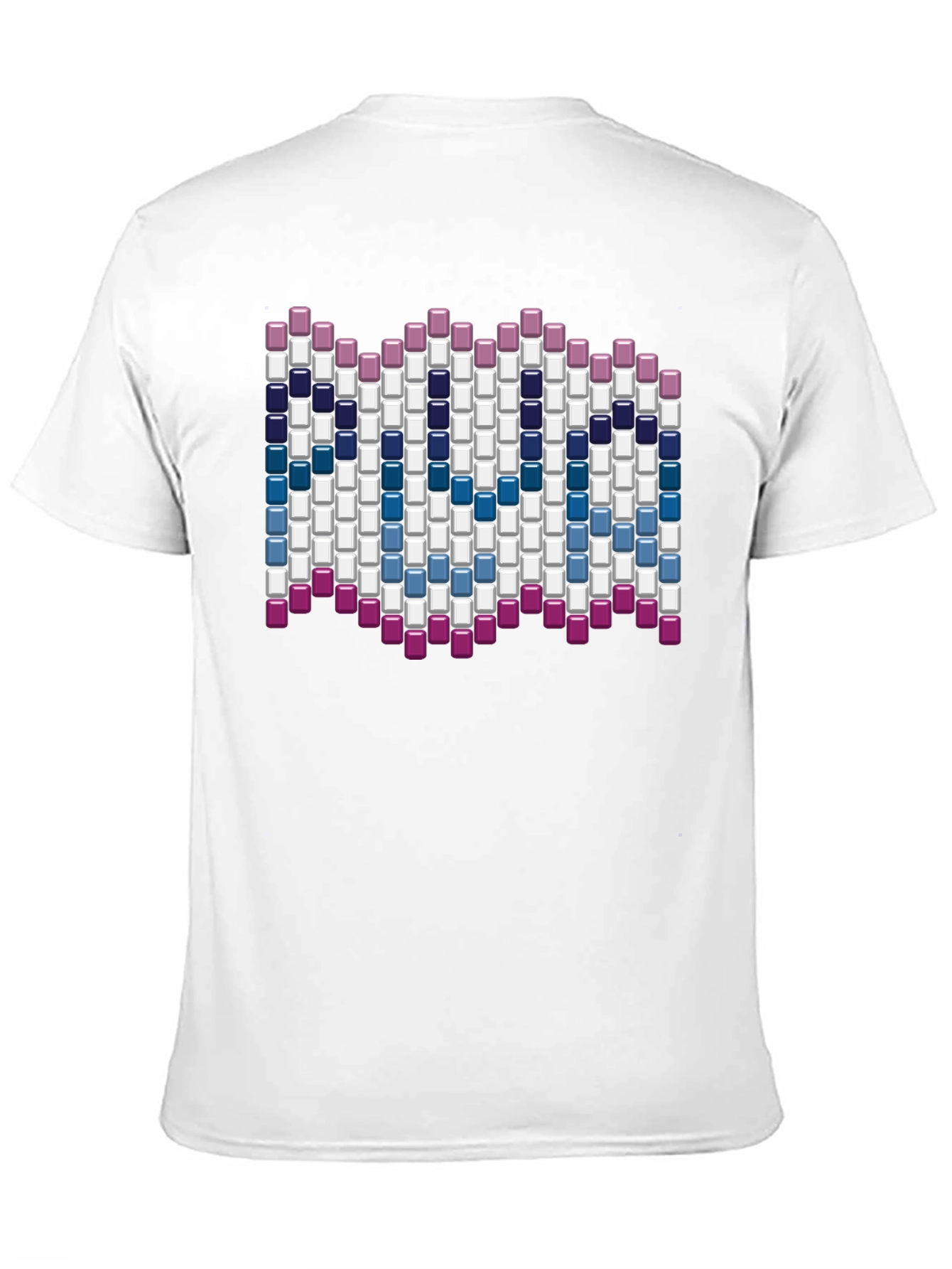 Abstract Block Pattern Graphic Tee - Black
