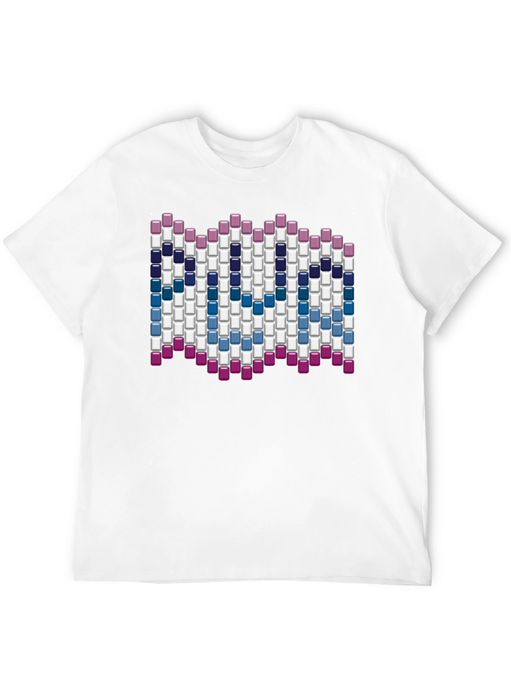 Abstract Block Pattern Graphic Tee - Black