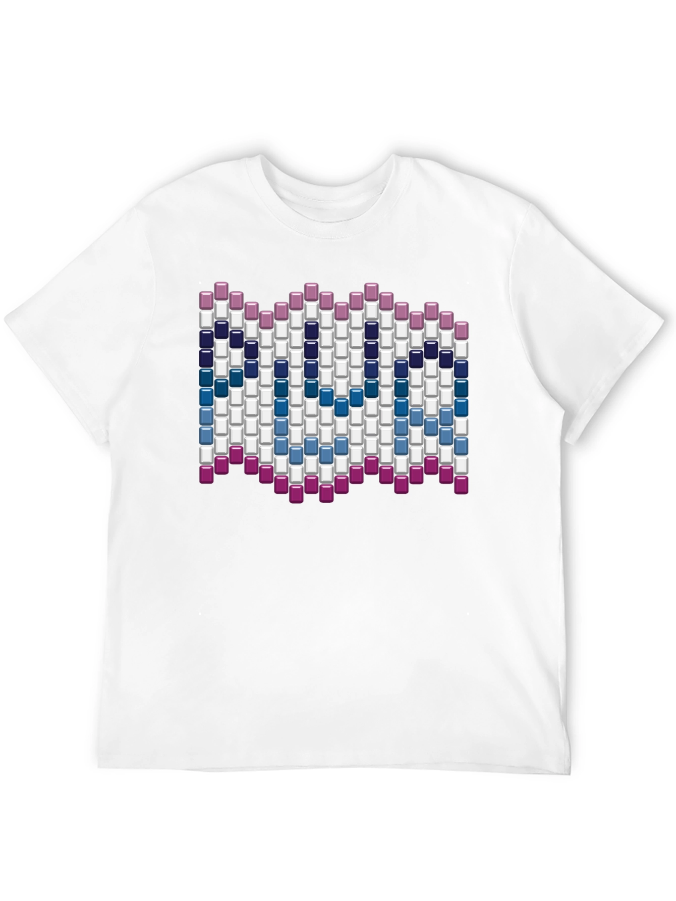 Abstract Block Pattern Graphic Tee - Black