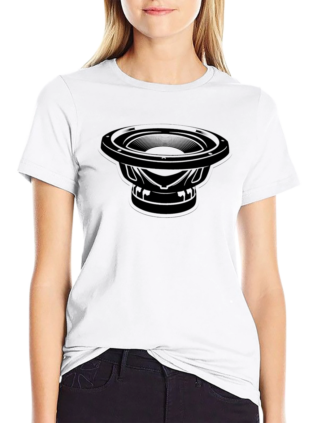 Bass Speaker Graphic T-Shirt - Black Tee