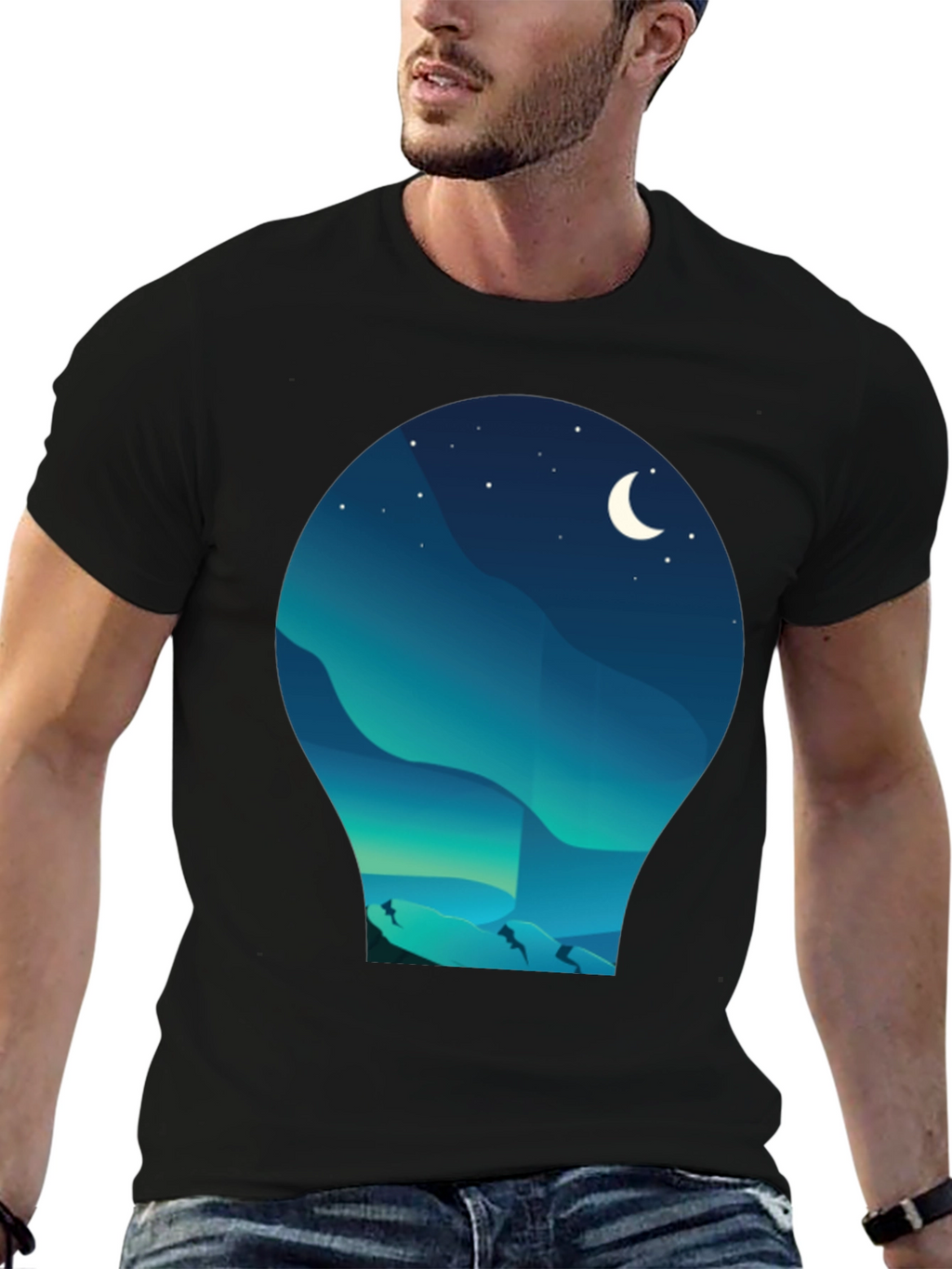 Night Landscape Graphic Tee
