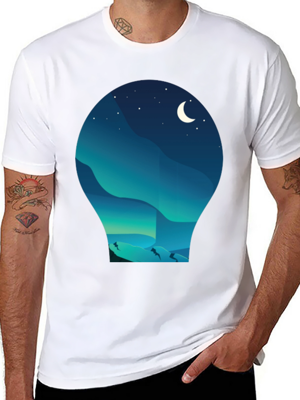 Night Landscape Graphic Tee