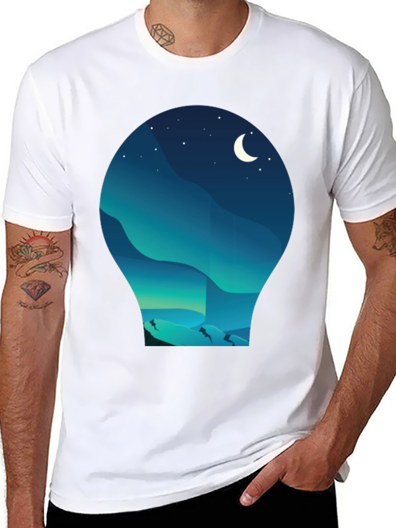 Night Landscape Graphic Tee