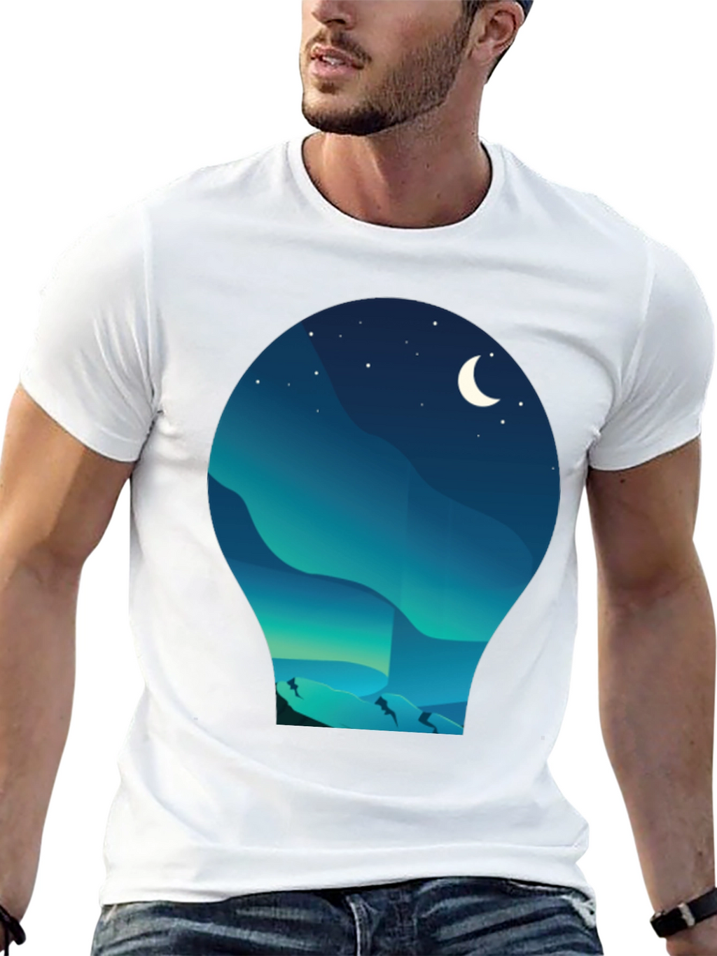 Night Landscape Graphic Tee