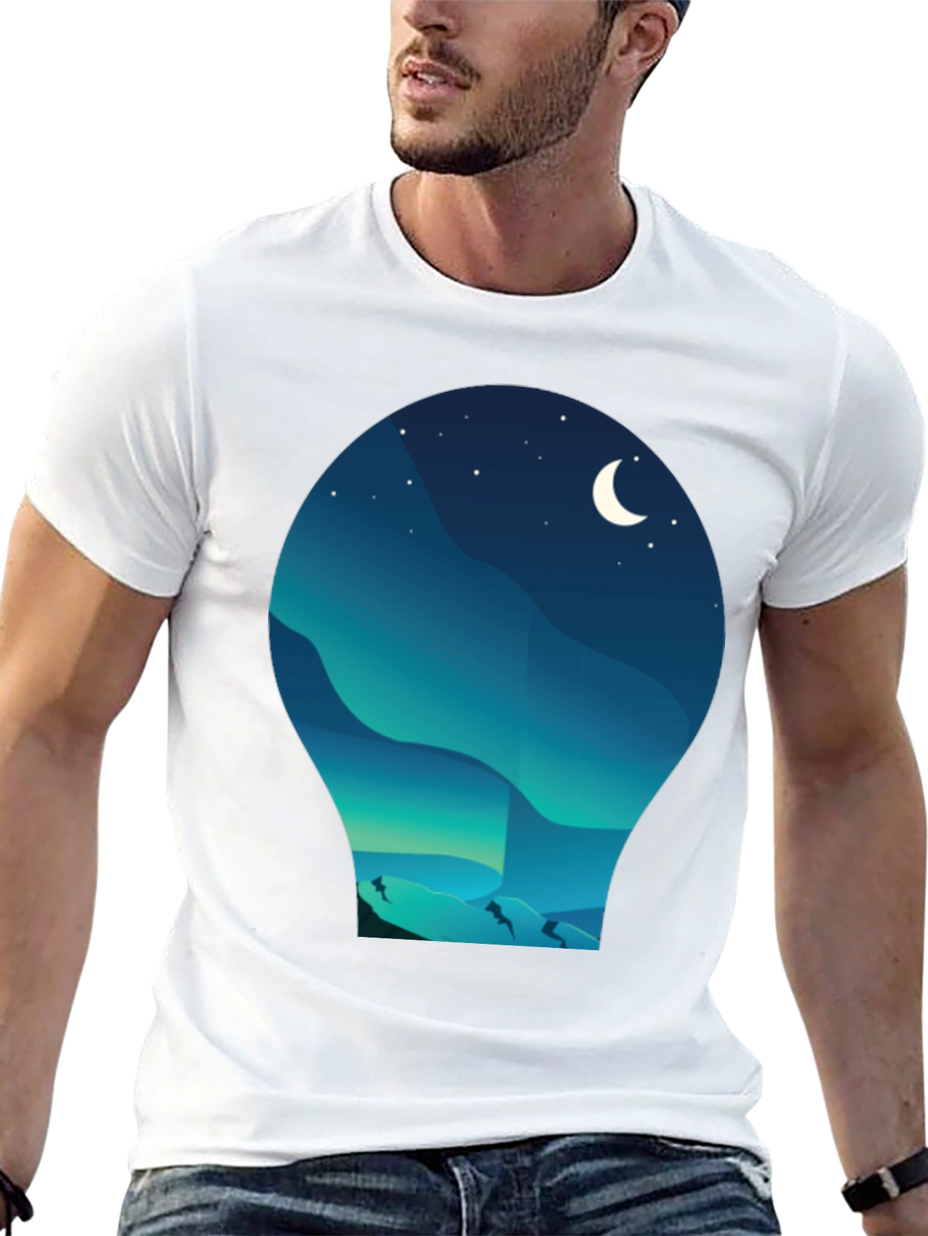 Night Landscape Graphic Tee