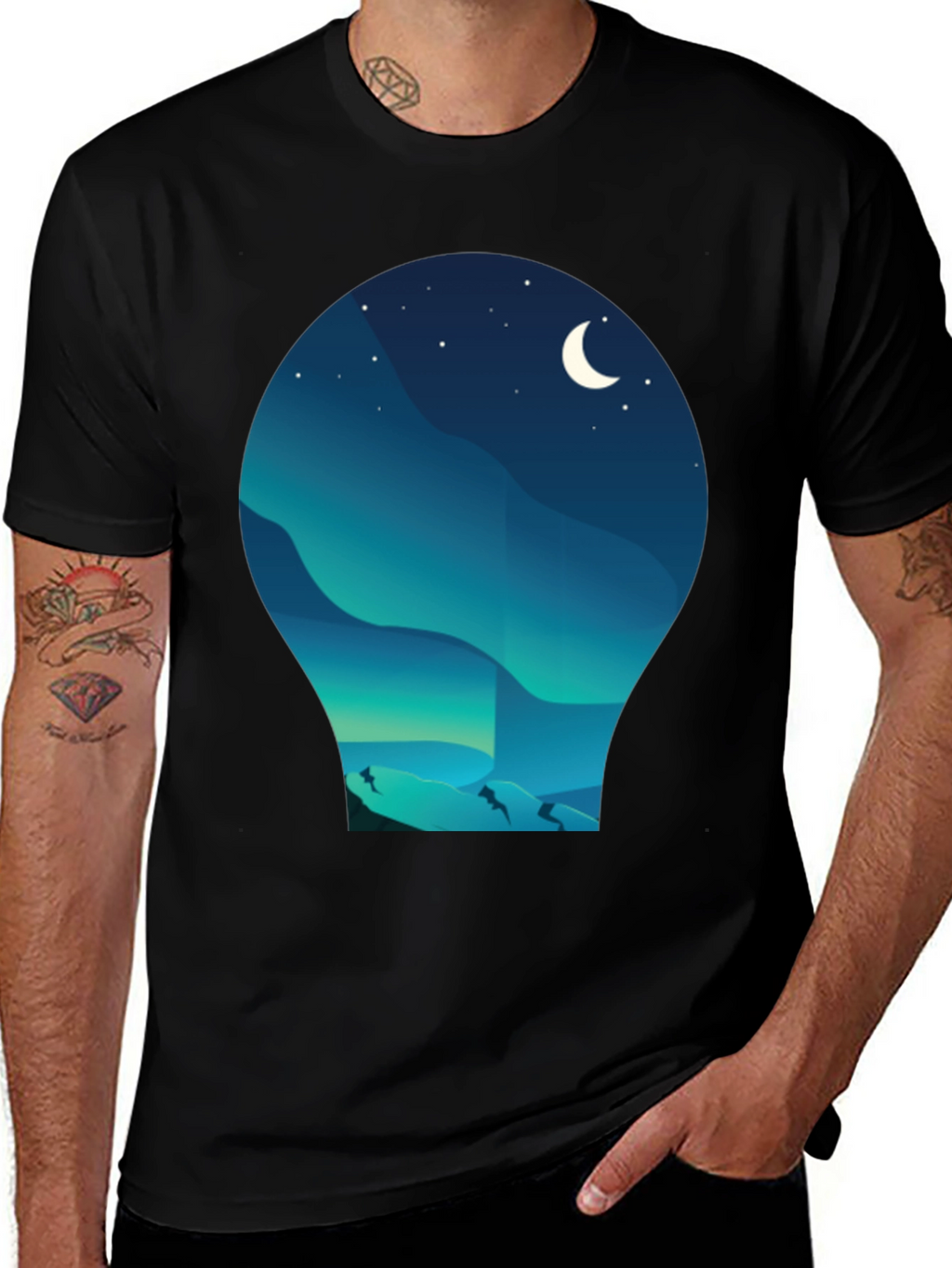 Night Landscape Graphic Tee