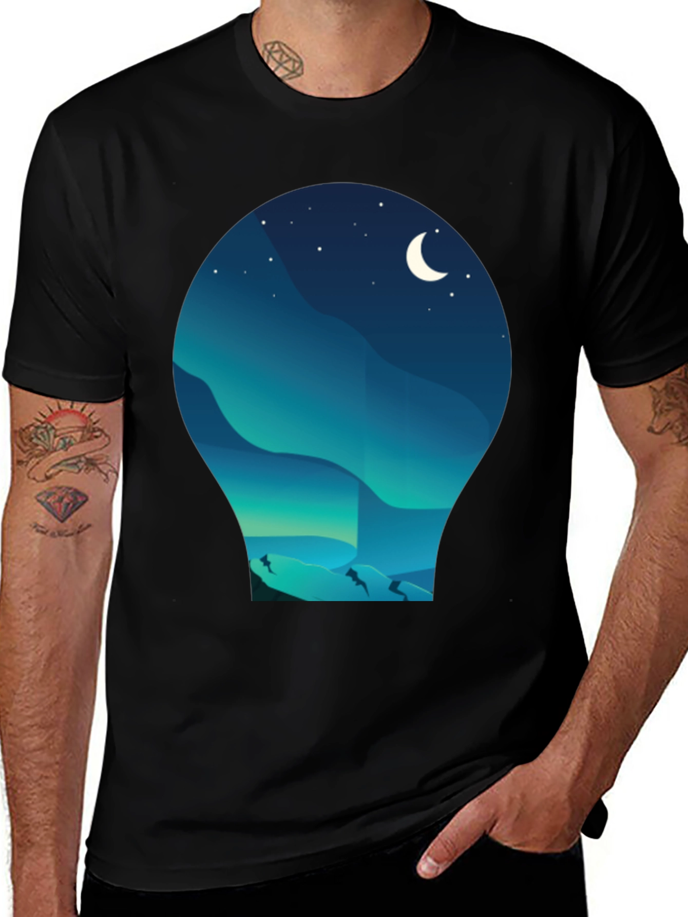Night Landscape Graphic Tee