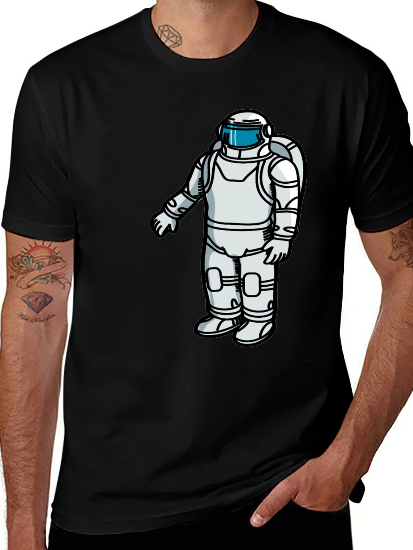 Astronaut Graphic Print Tee - Space Explorer T-Shirt