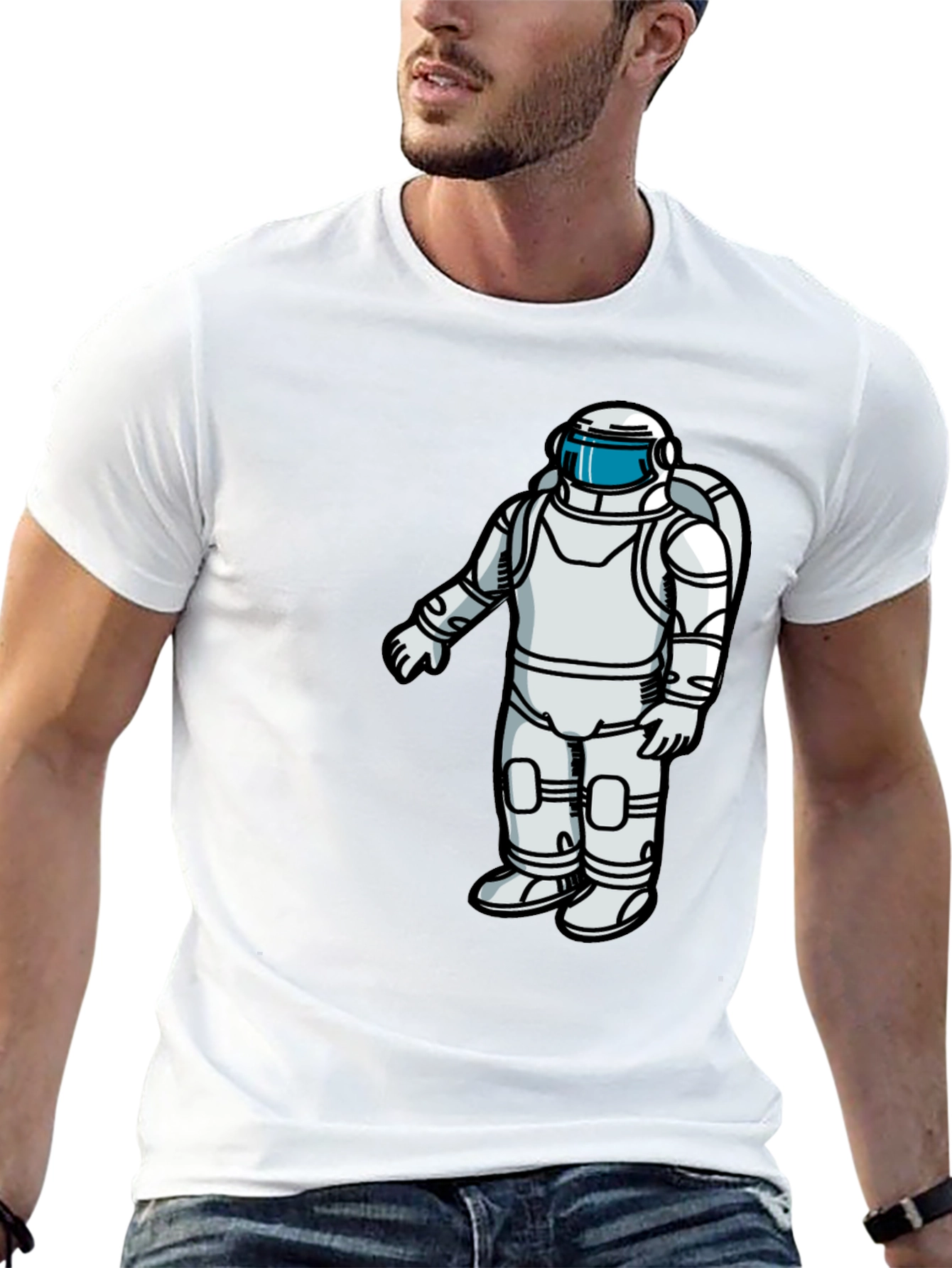 Astronaut Graphic Print Tee - Space Explorer T-Shirt