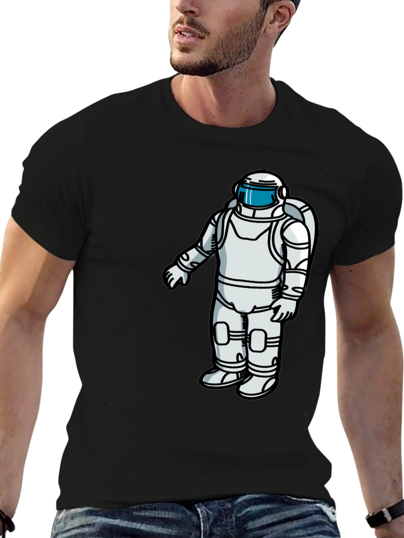 Astronaut Graphic Print Tee - Space Explorer T-Shirt