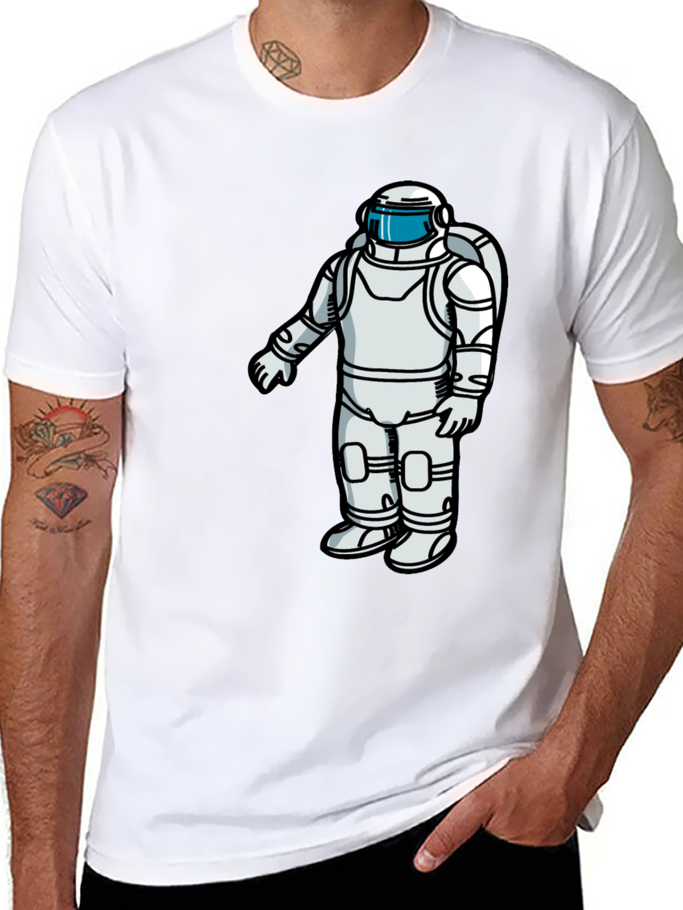 Astronaut Graphic Print Tee - Space Explorer T-Shirt