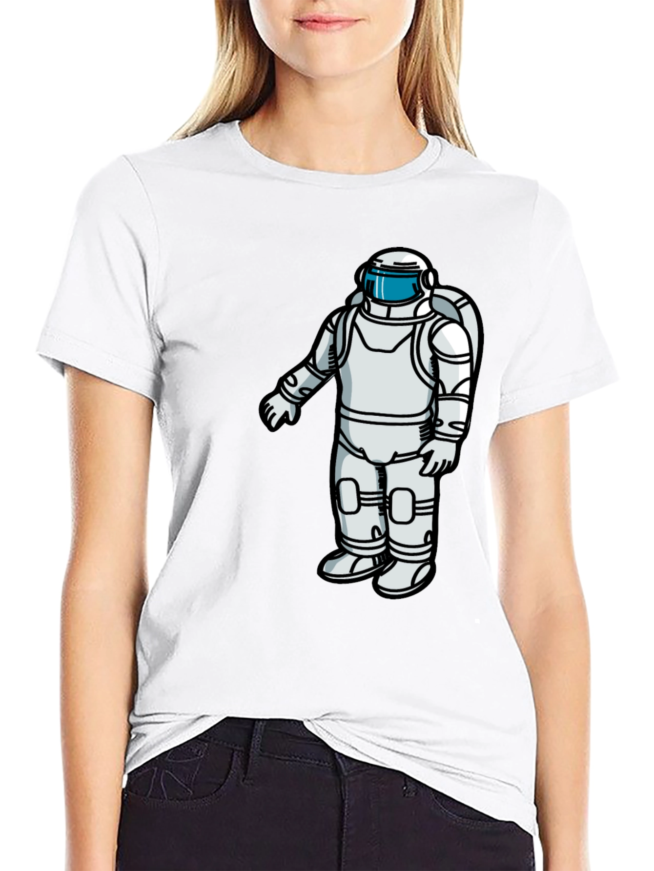 Astronaut Graphic Print Tee - Space Explorer T-Shirt