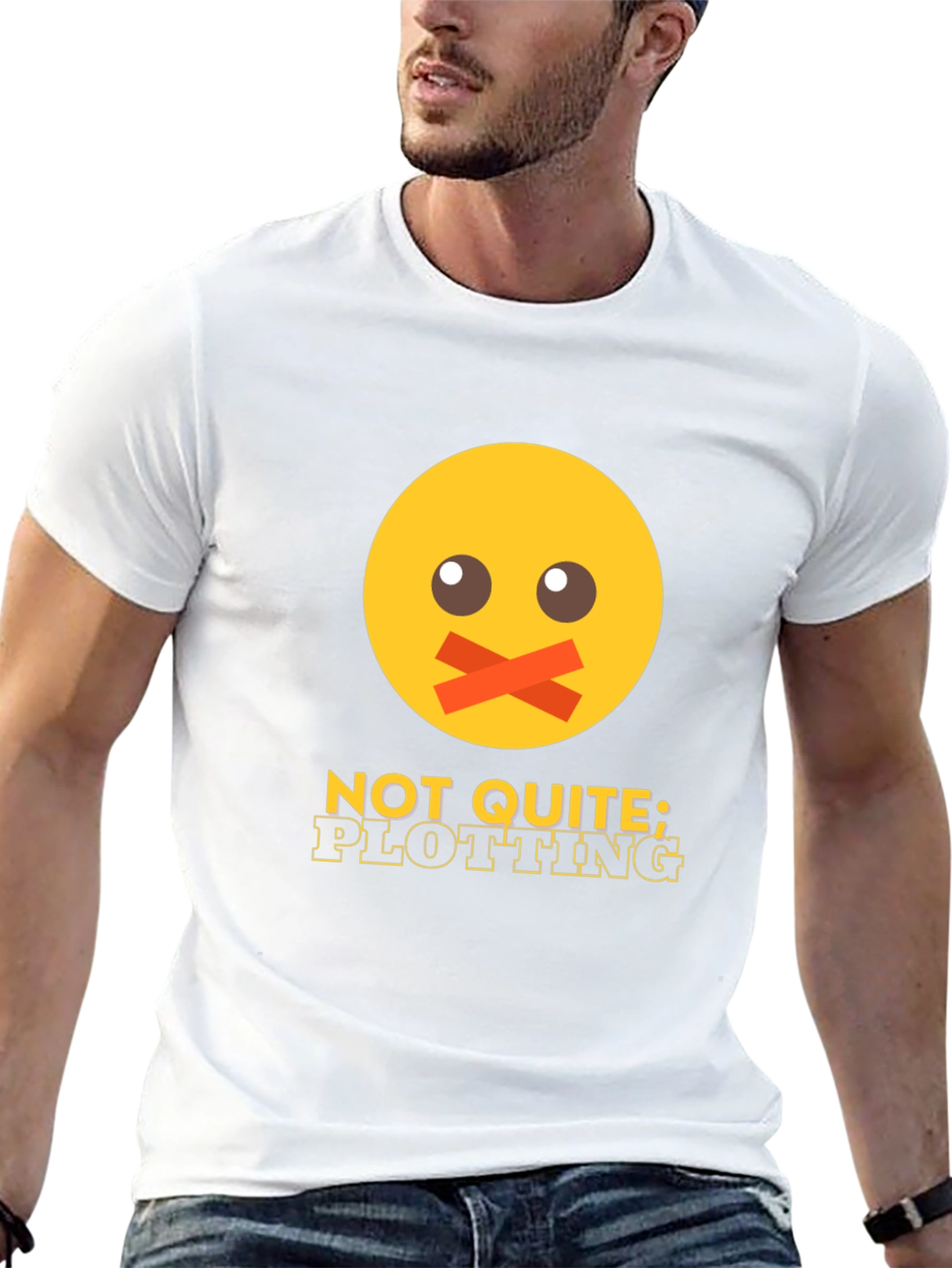 Plotting Emoji Graphic T-Shirt - Mens Black Tee