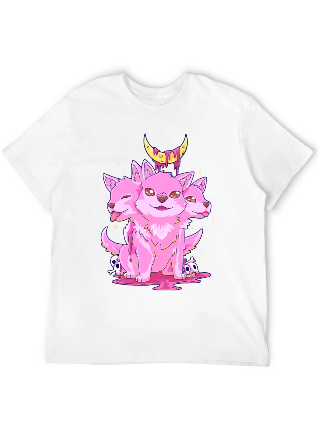 Three-Headed Puppy Moon Graphic Tee