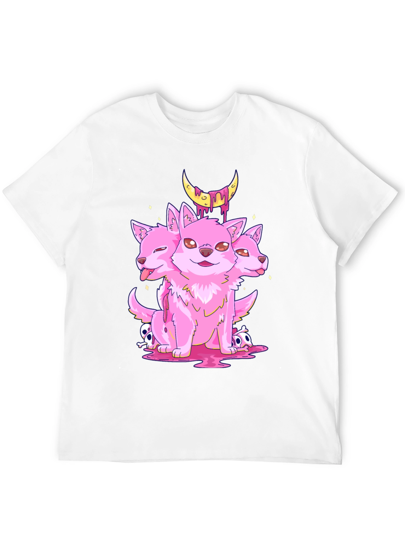 Three-Headed Puppy Moon Graphic Tee