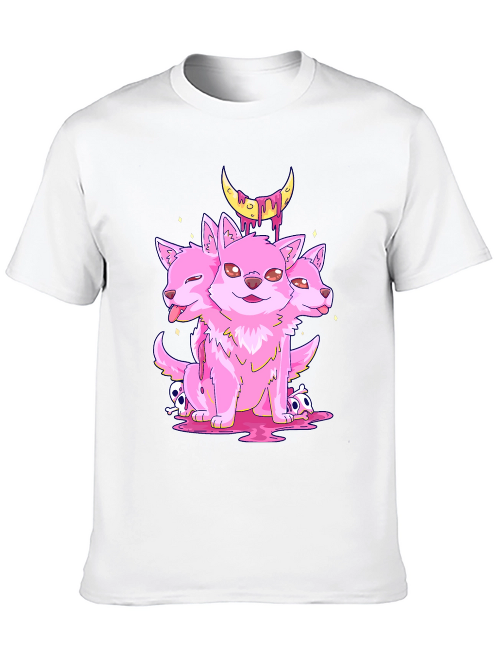 Three-Headed Puppy Moon Graphic Tee