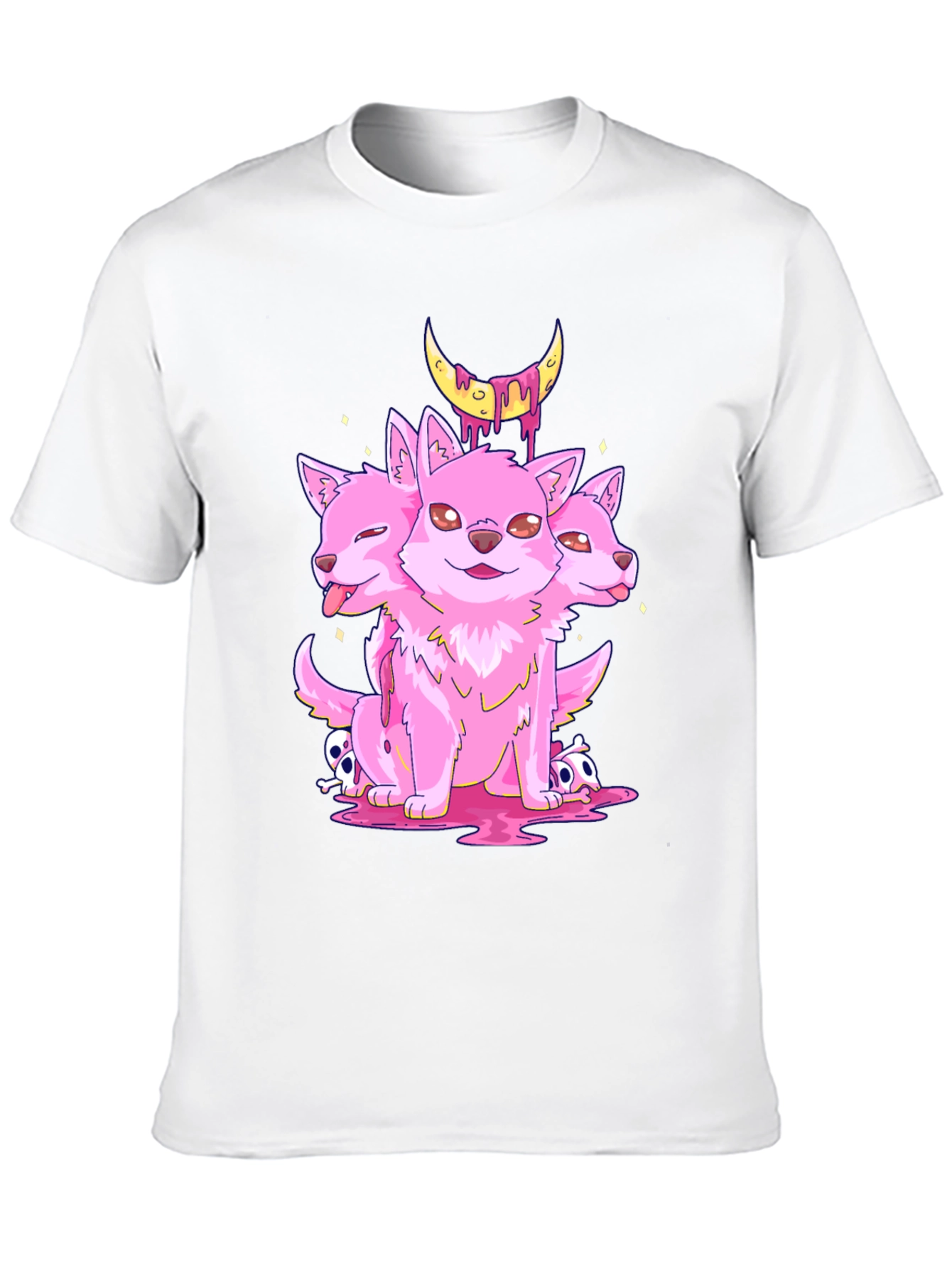 Three-Headed Puppy Moon Graphic Tee