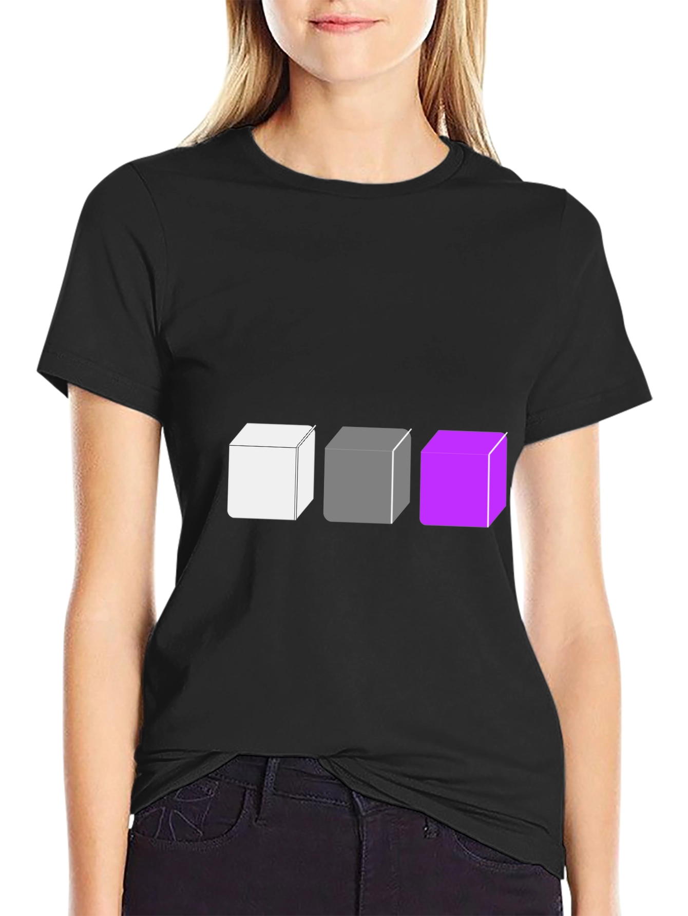 Abstract Cube Graphic Tee - Modern Style