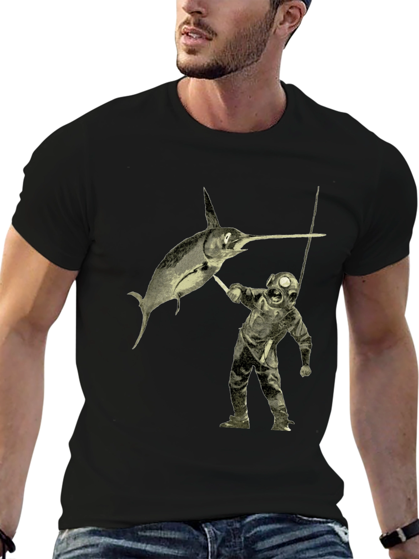 Swordfish Diver Graphic Tee