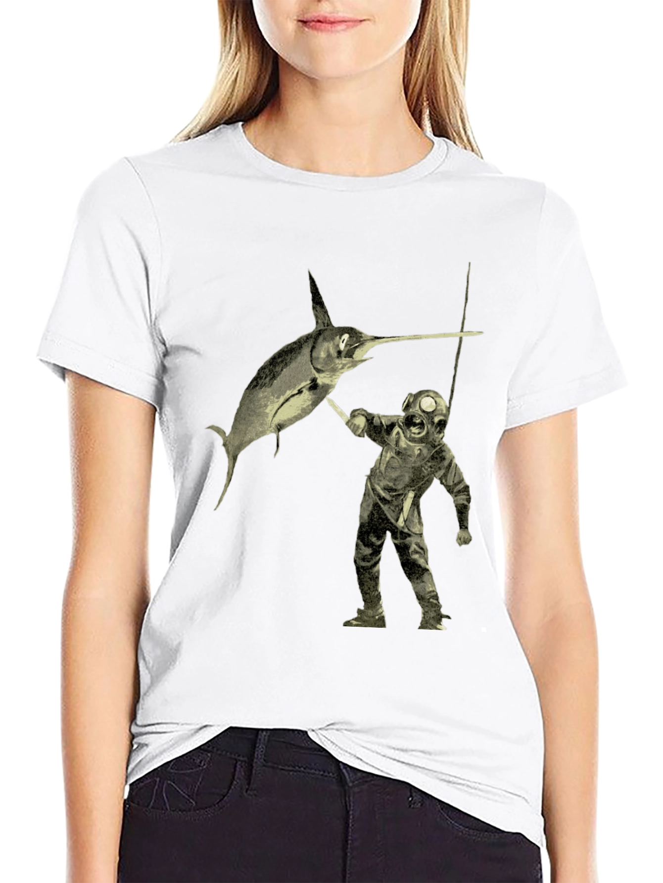 Swordfish Diver Graphic Tee