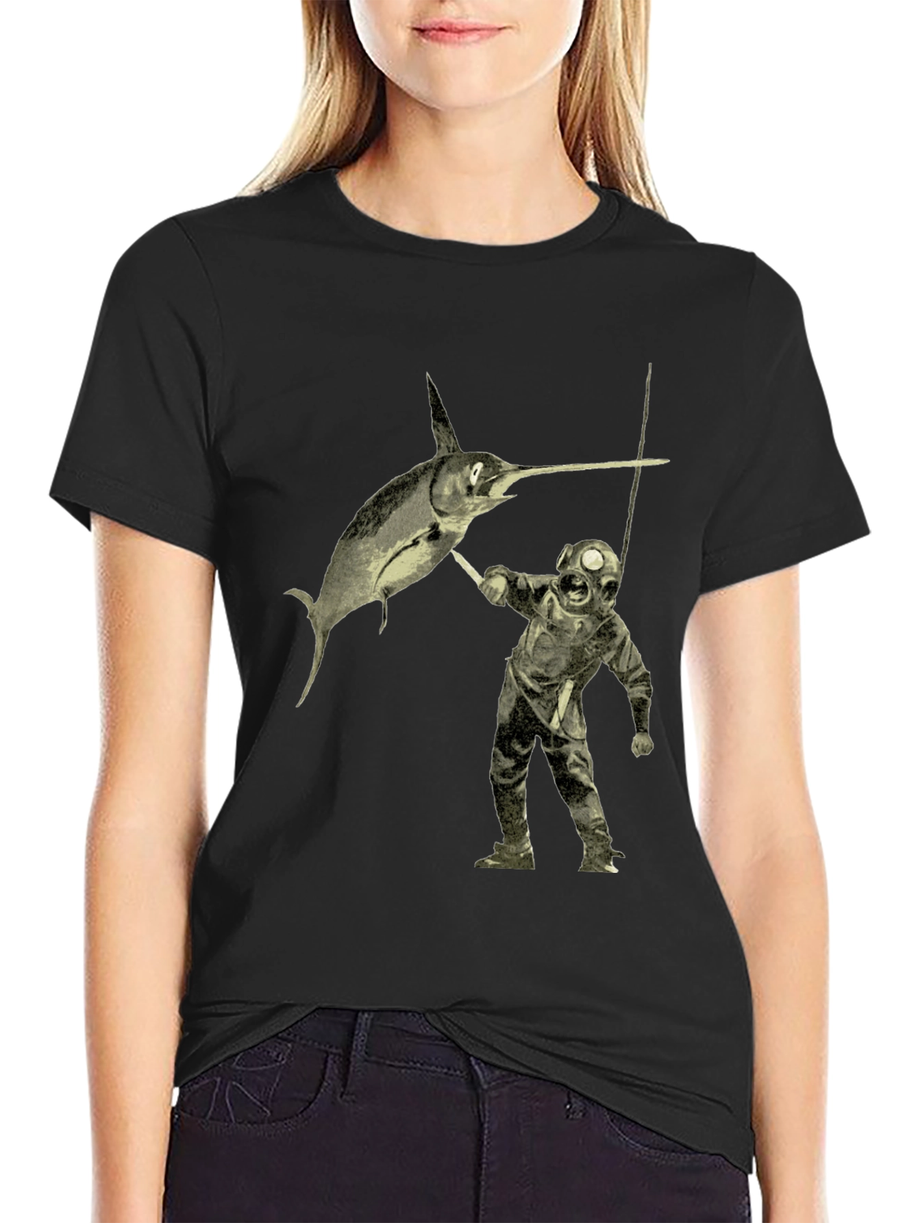 Swordfish Diver Graphic Tee