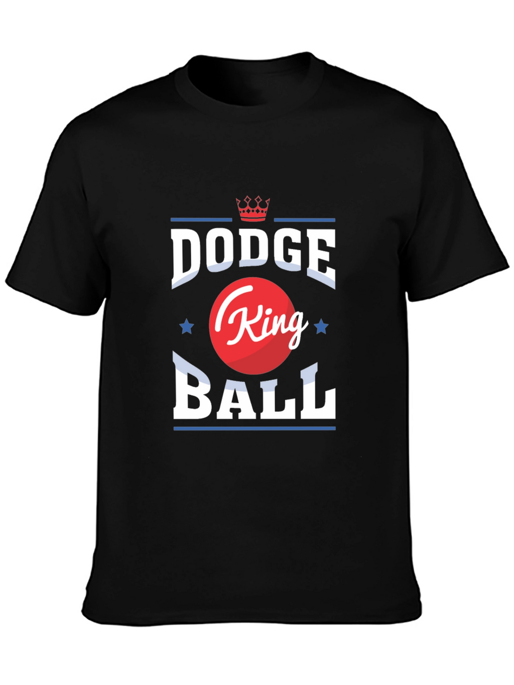 Dodgeball King Graphic T-Shirt - Black