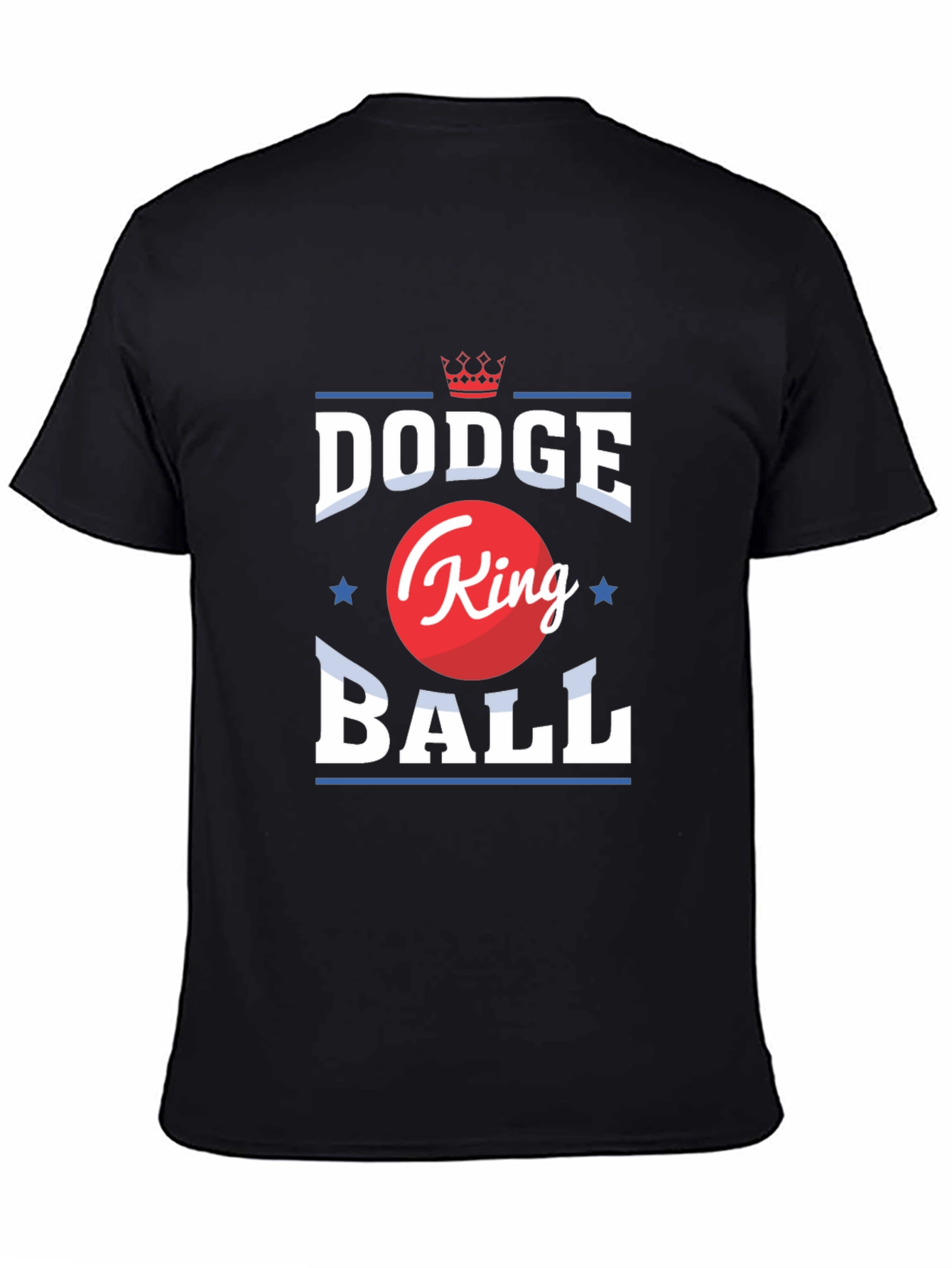 Dodgeball King Graphic T-Shirt - Black