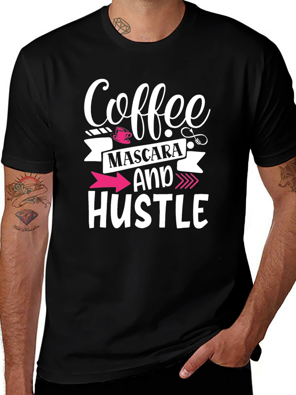 Coffee Mascara and Hustle Graphic Tee