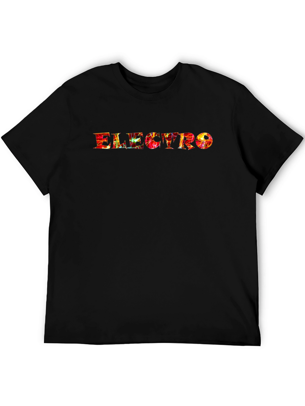 Electro Graphic Print Black T-Shirt