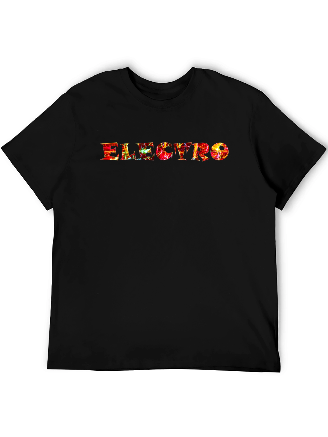 Electro Graphic Print Black T-Shirt