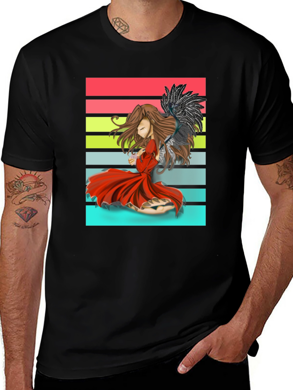 Anime Angel T-Shirt - Retro Style