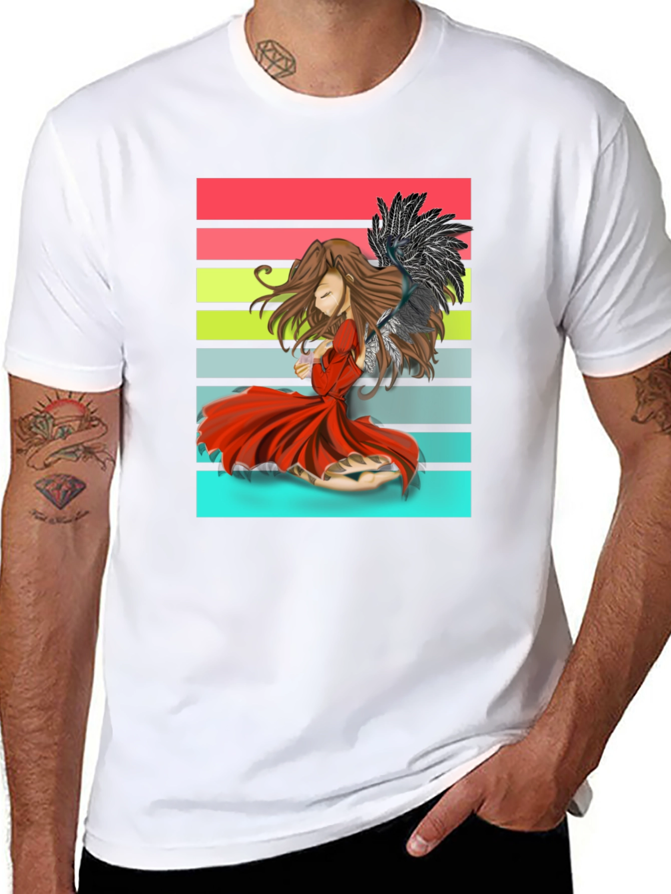 Anime Angel T-Shirt - Retro Style
