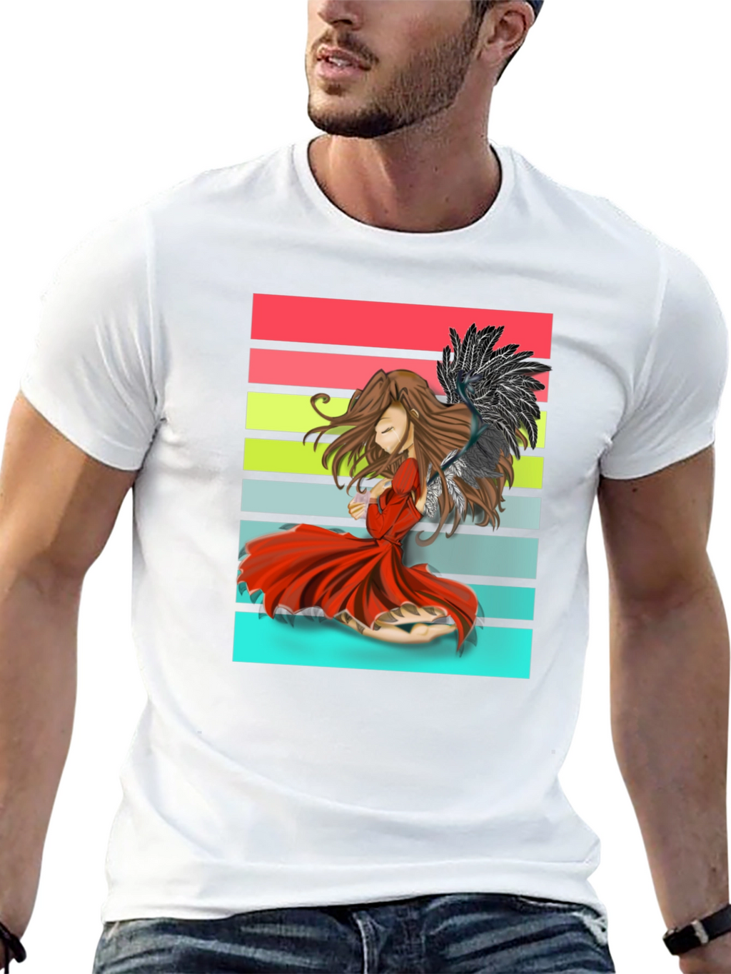 Anime Angel T-Shirt - Retro Style