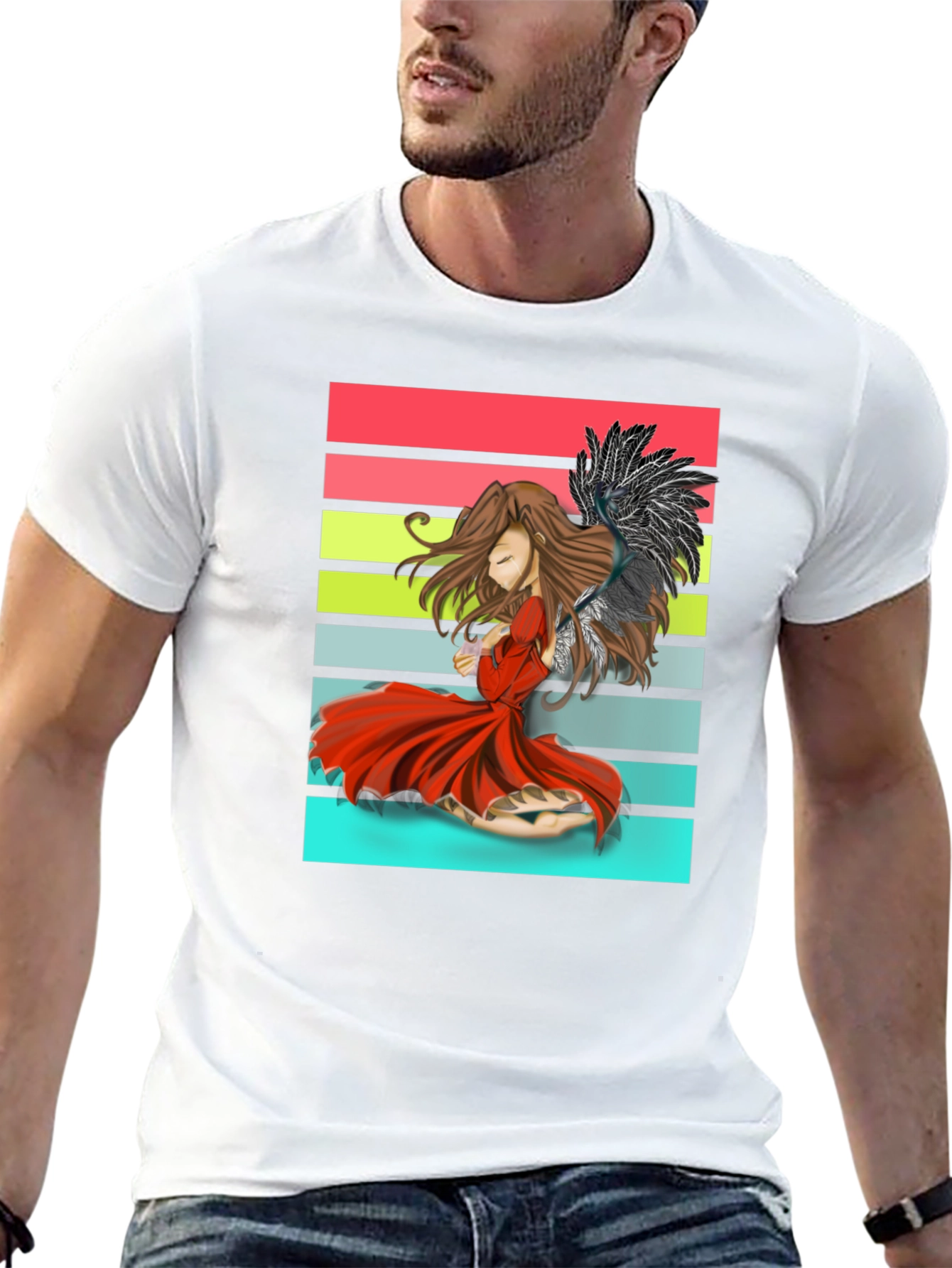 Anime Angel T-Shirt - Retro Style