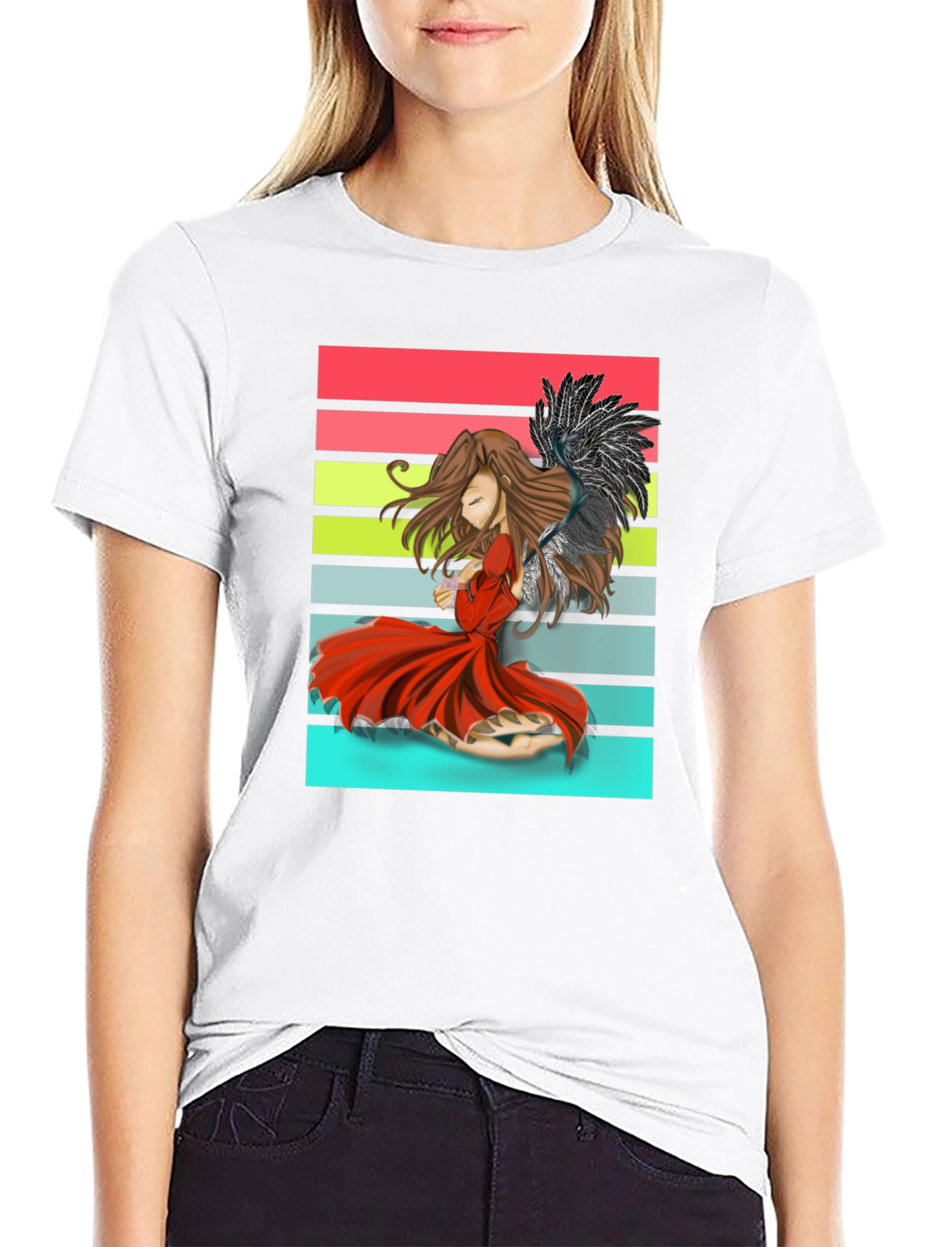 Anime Angel T-Shirt - Retro Style
