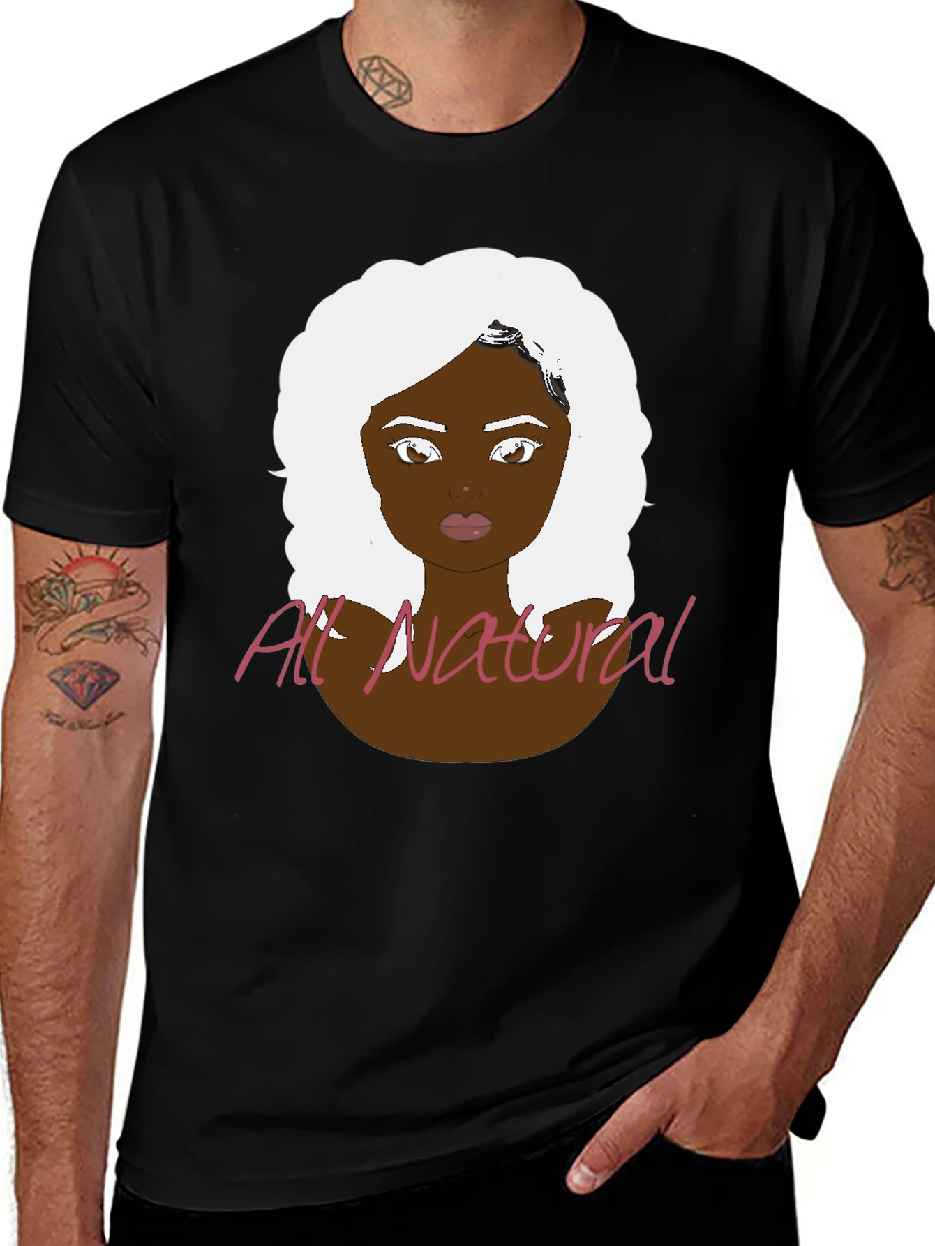 All Natural Woman Graphic Tee - Black