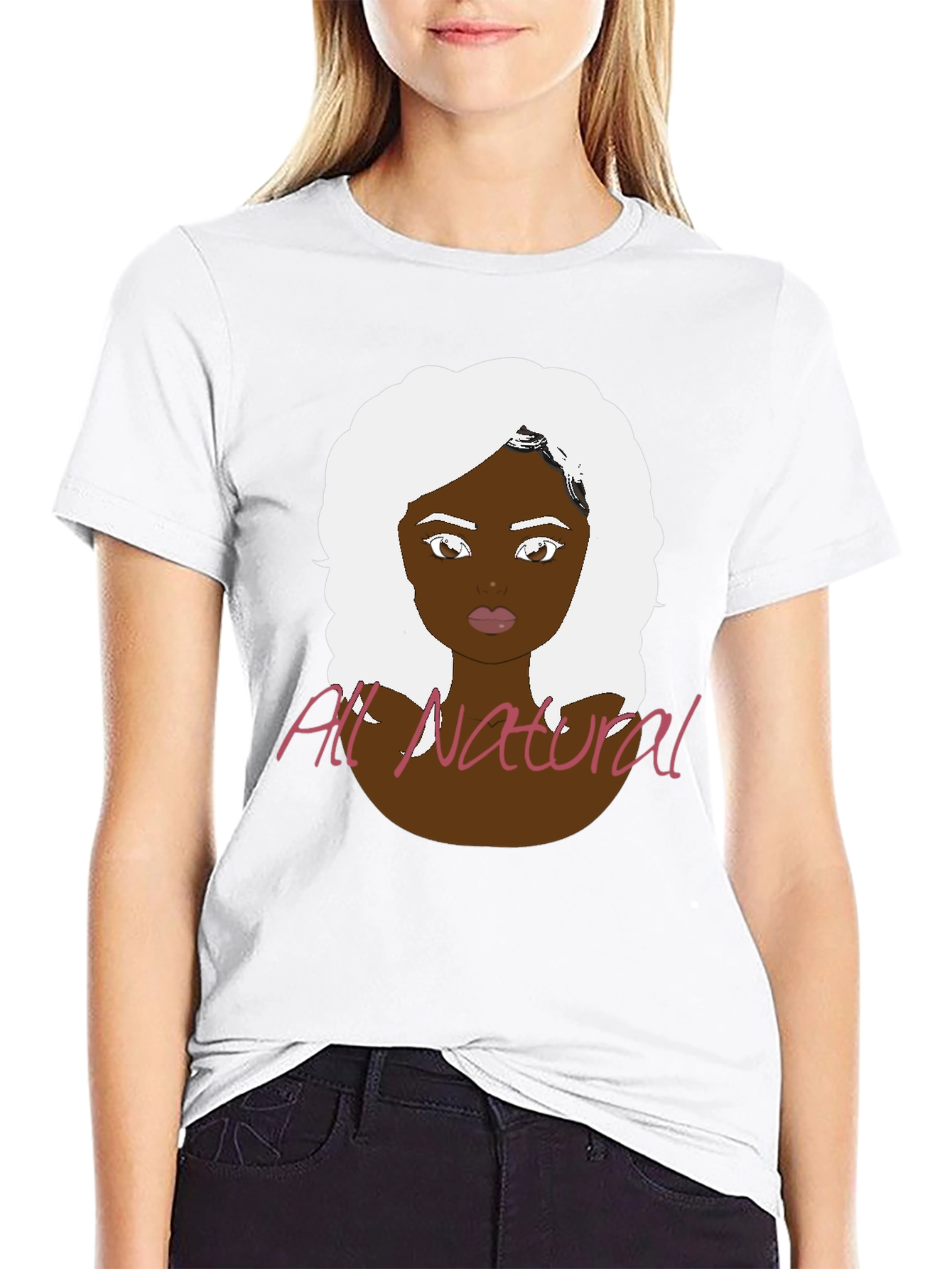 All Natural Woman Graphic Tee - Black