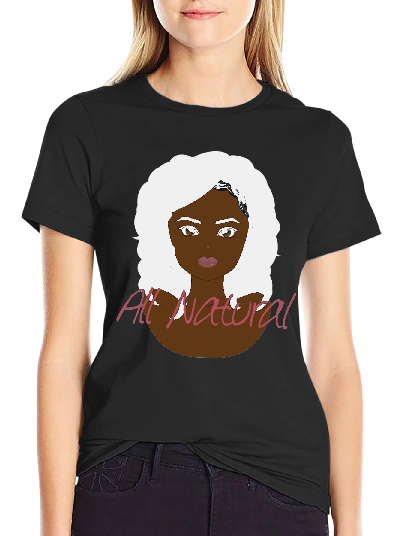 All Natural Woman Graphic Tee - Black