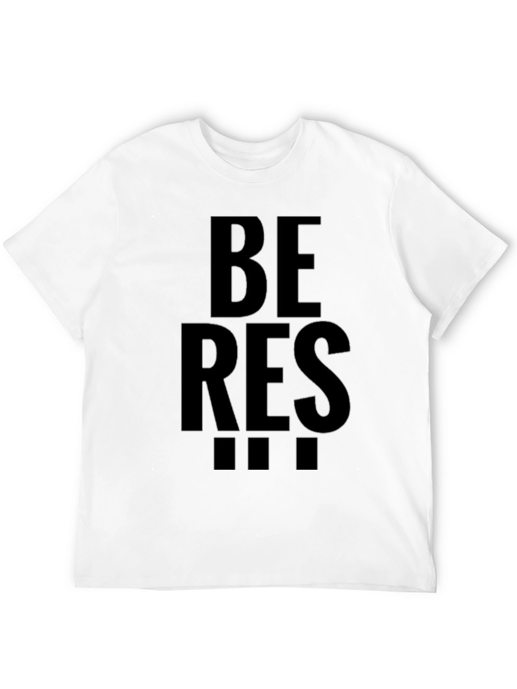 Be Res!!! Mens Black Graphic T-Shirt