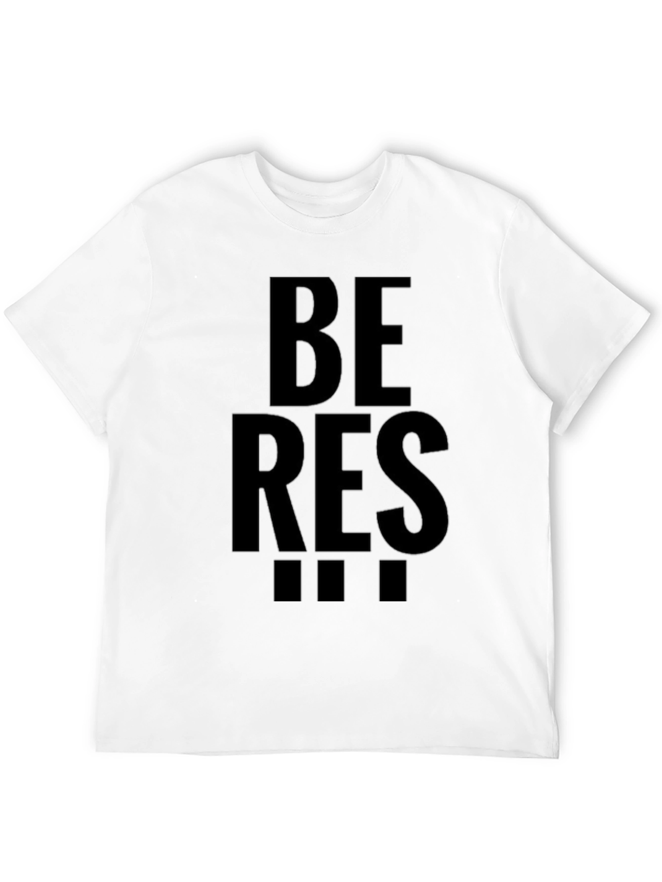 Be Res!!! Mens Black Graphic T-Shirt