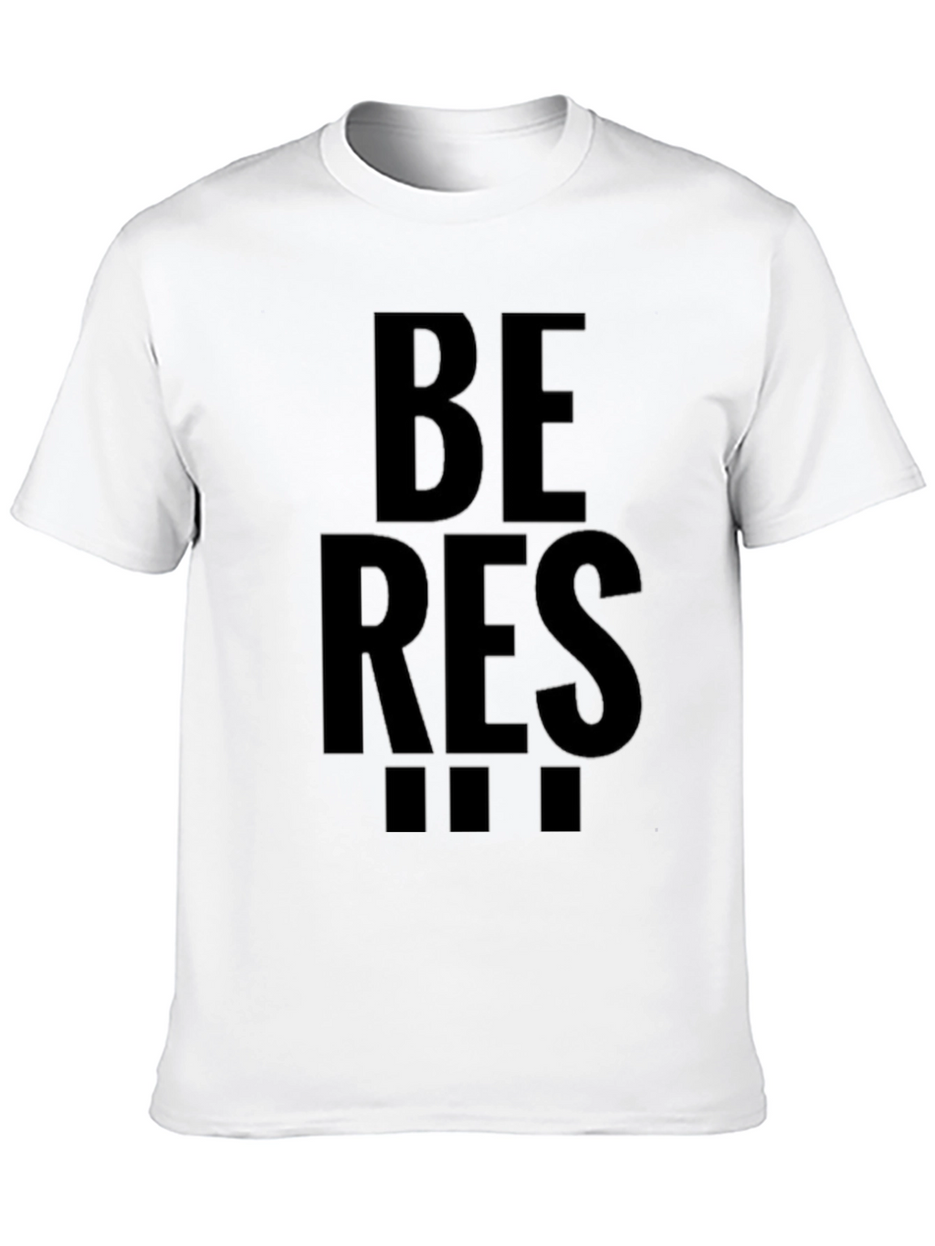Be Res!!! Mens Black Graphic T-Shirt