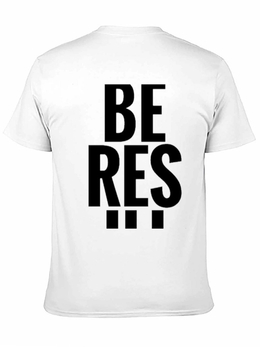 Be Res!!! Mens Black Graphic T-Shirt
