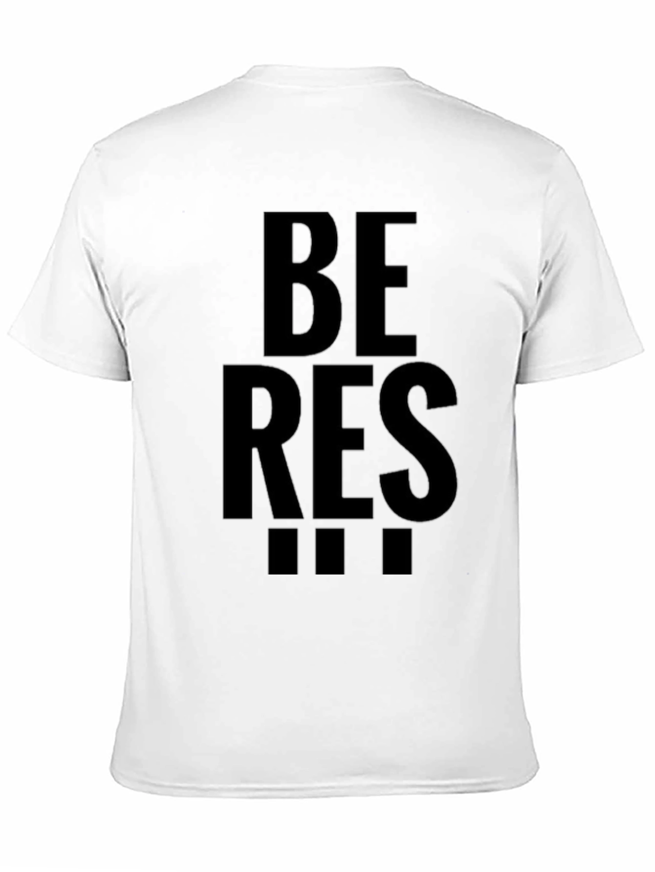 Be Res!!! Mens Black Graphic T-Shirt