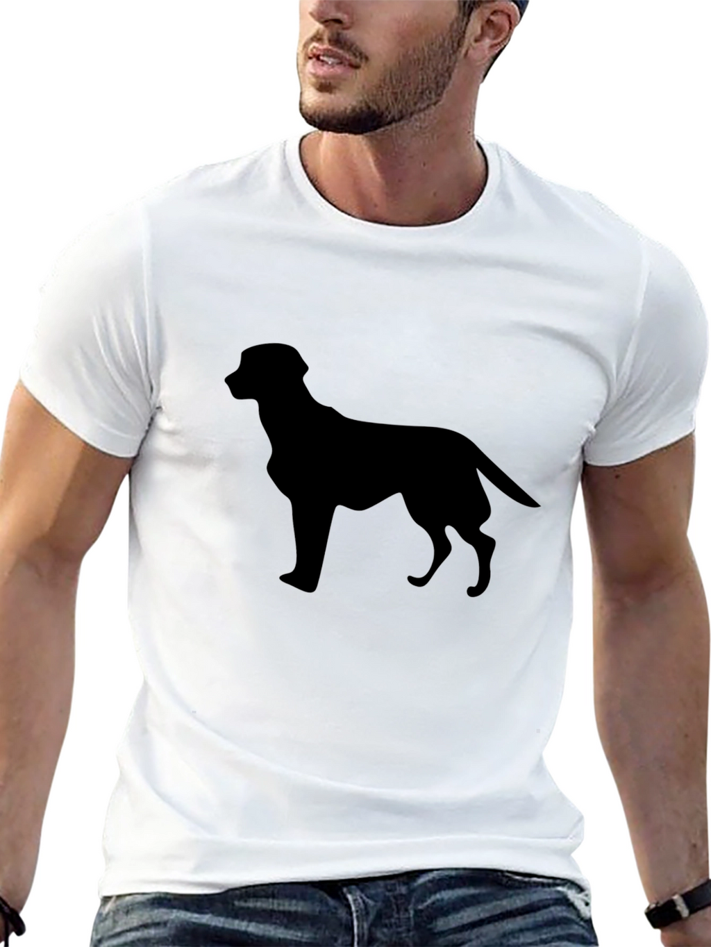 Black Dog Silhouette Graphic Tee