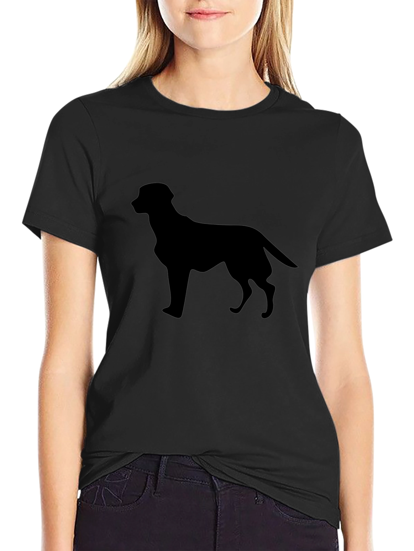 Black Dog Silhouette Graphic Tee