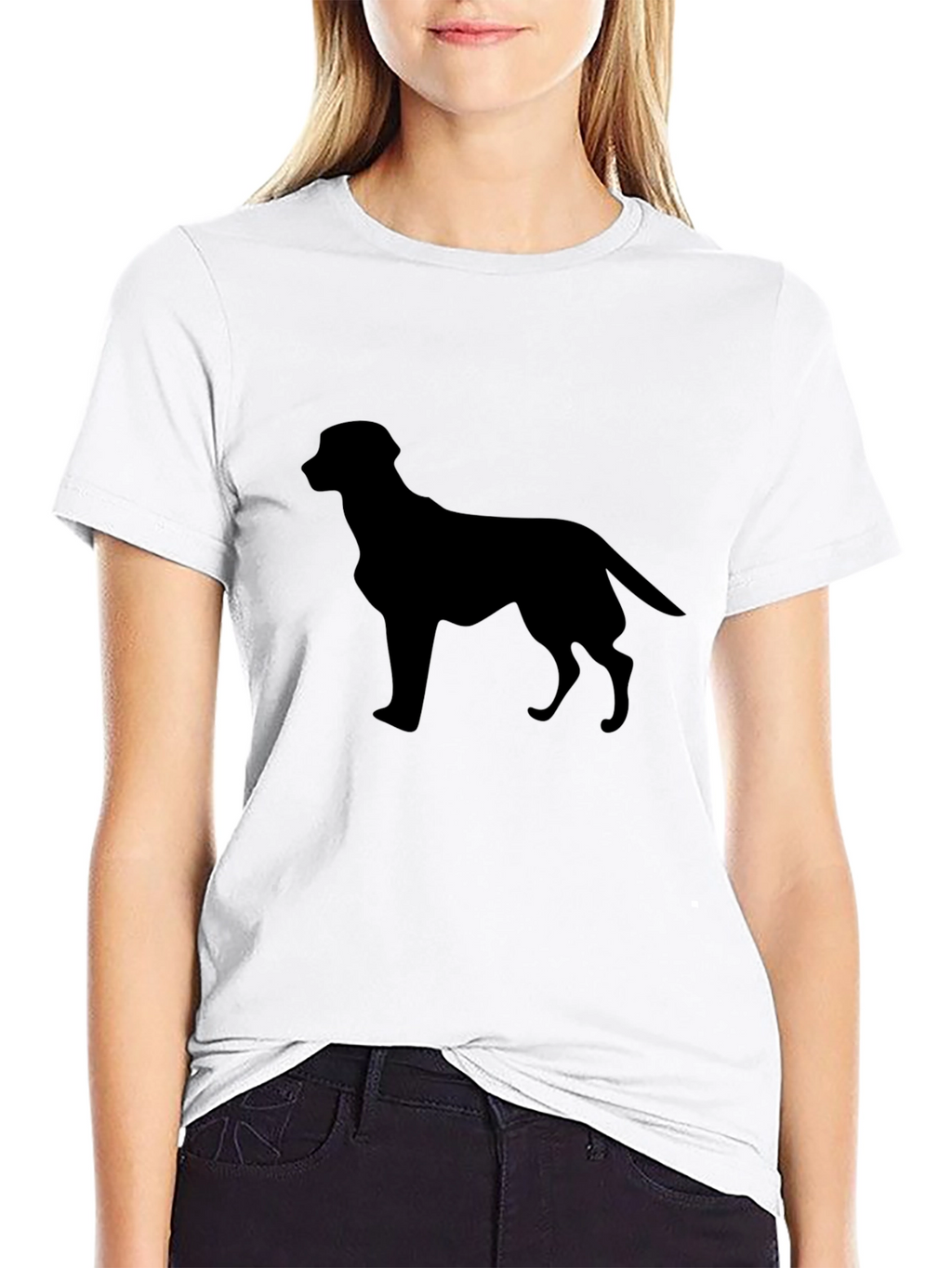 Black Dog Silhouette Graphic Tee