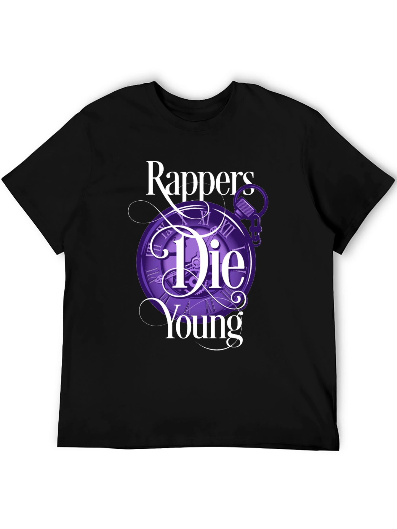 Rappers Die Young Graphic Tee - Black