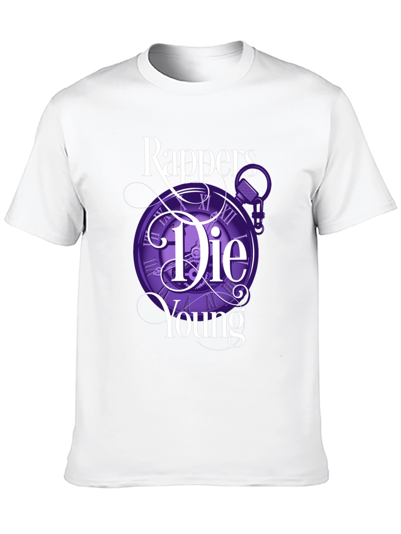 Rappers Die Young Graphic Tee - Black