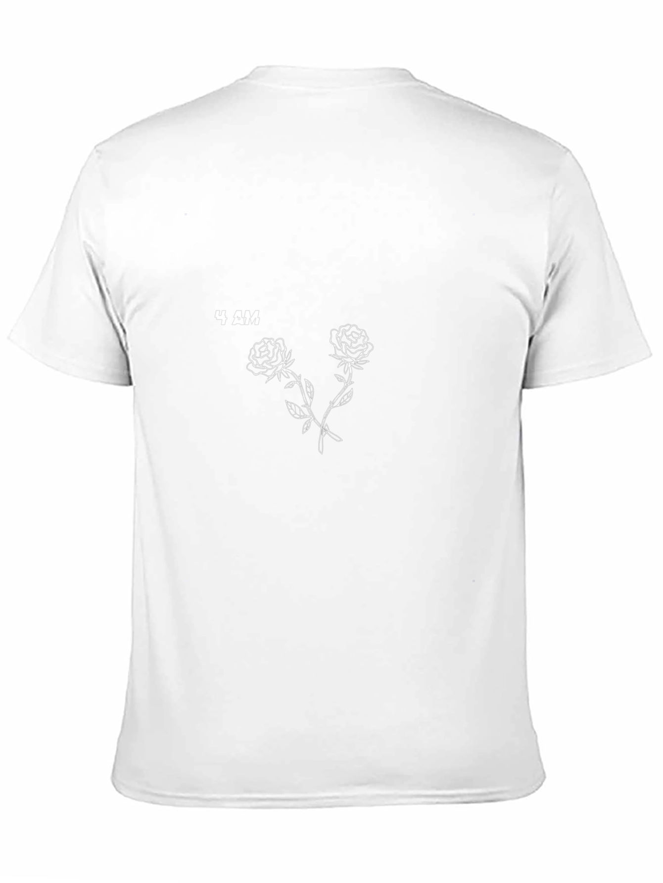 4 AM Rose Graphic Black T-Shirt