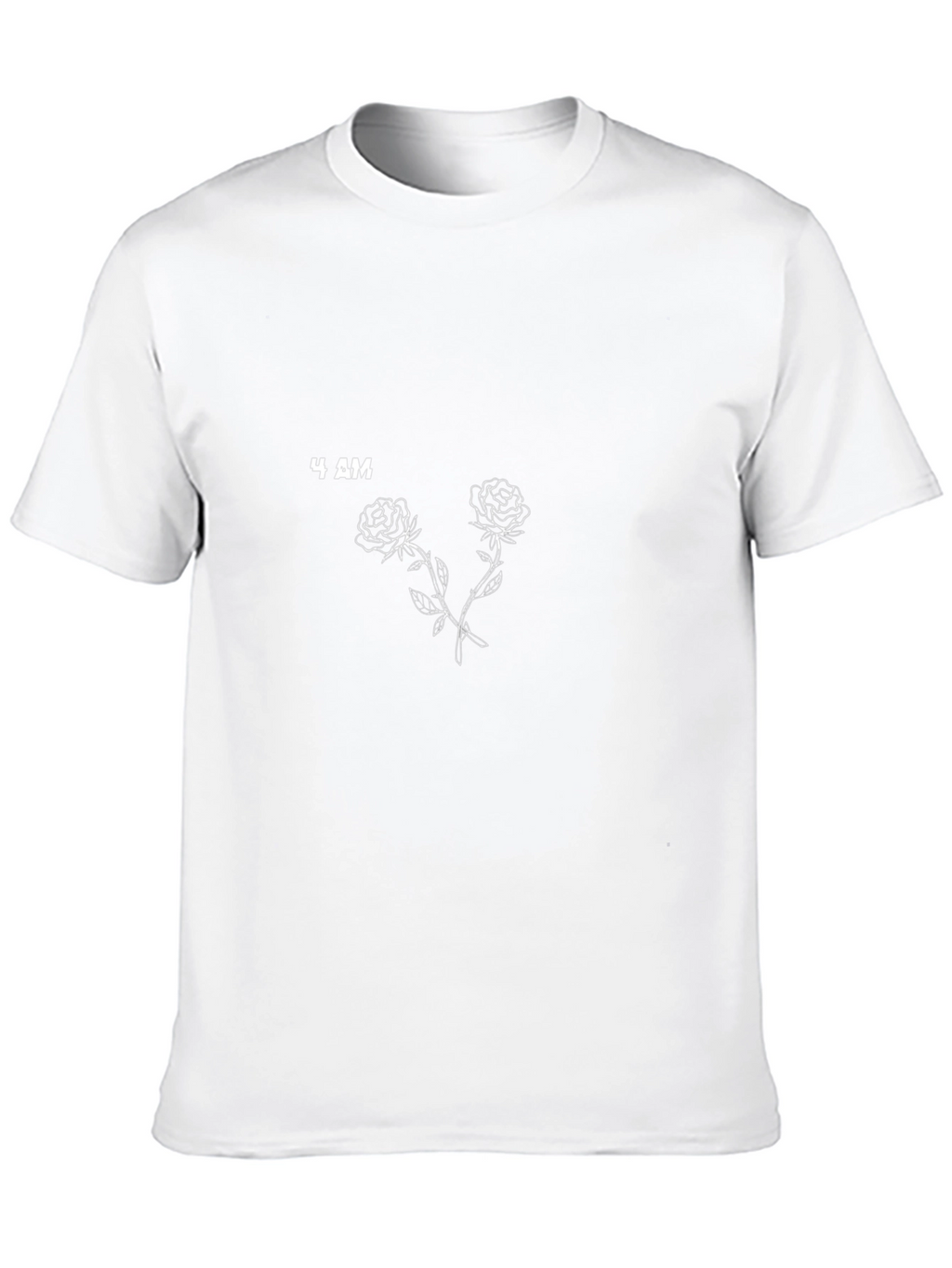 4 AM Rose Graphic Black T-Shirt